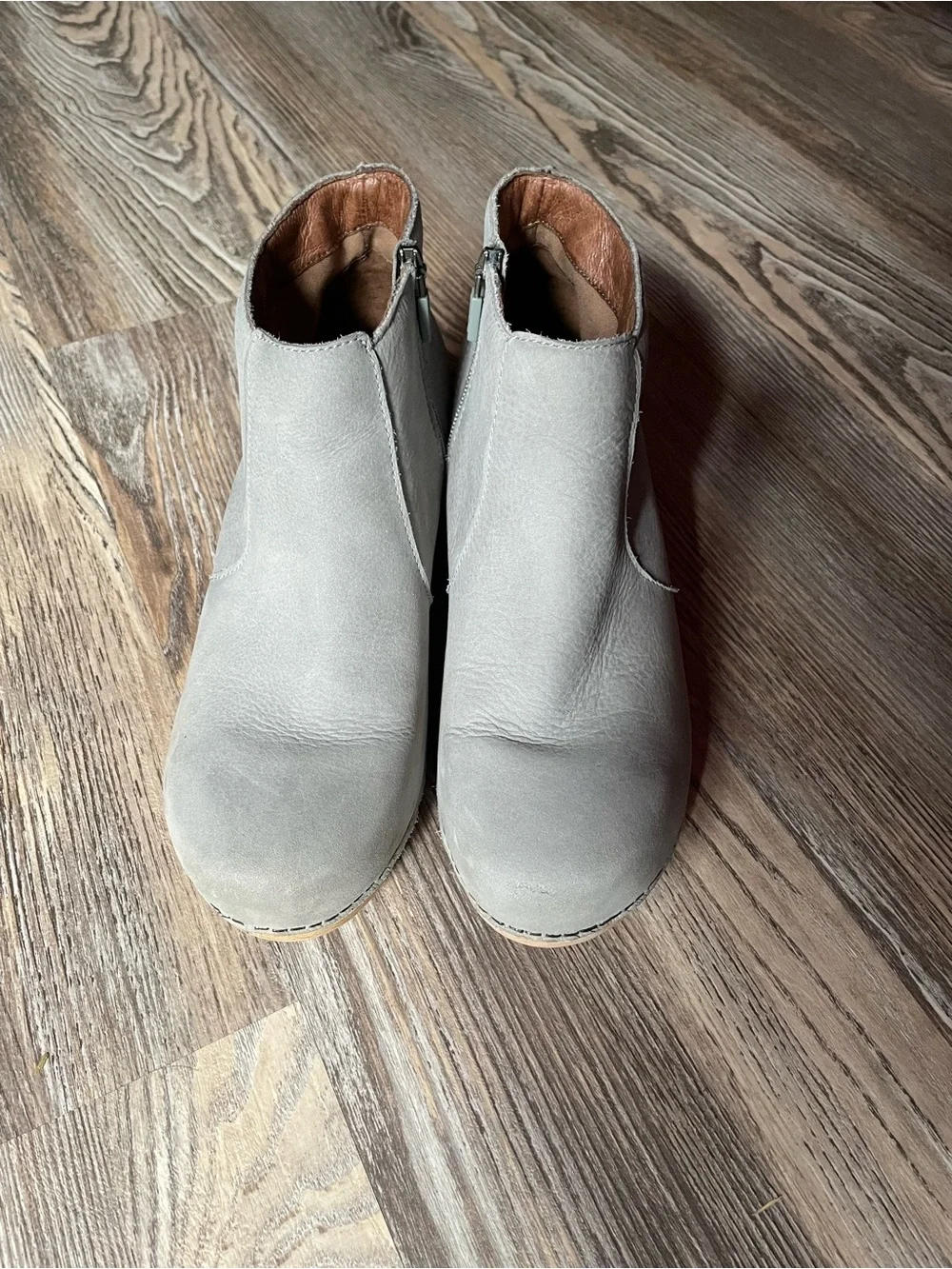Dansko Women's Powder Blue Ankle Booties - Versatile Zip-Up Comfort